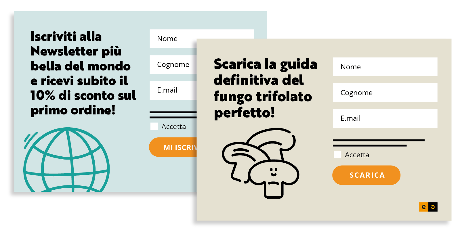 Esempio di landing page