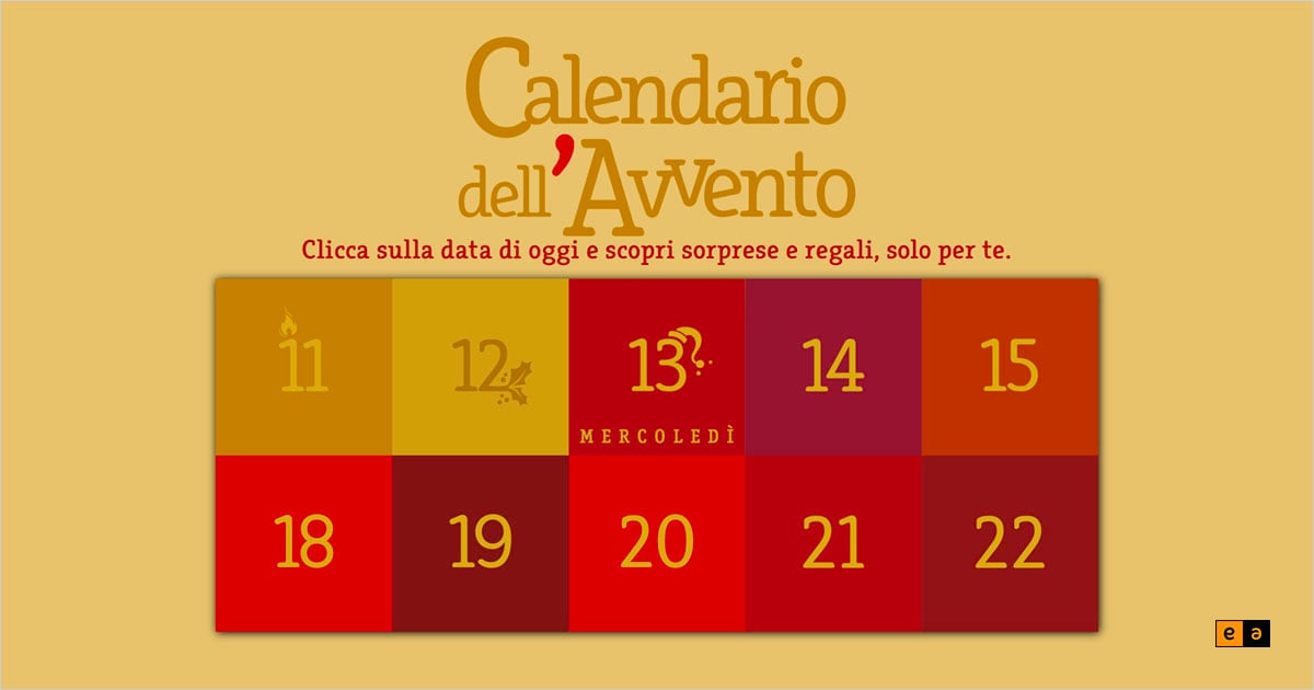 Calendario dell'Avvento Digitale - Eclettica Akura, Torino